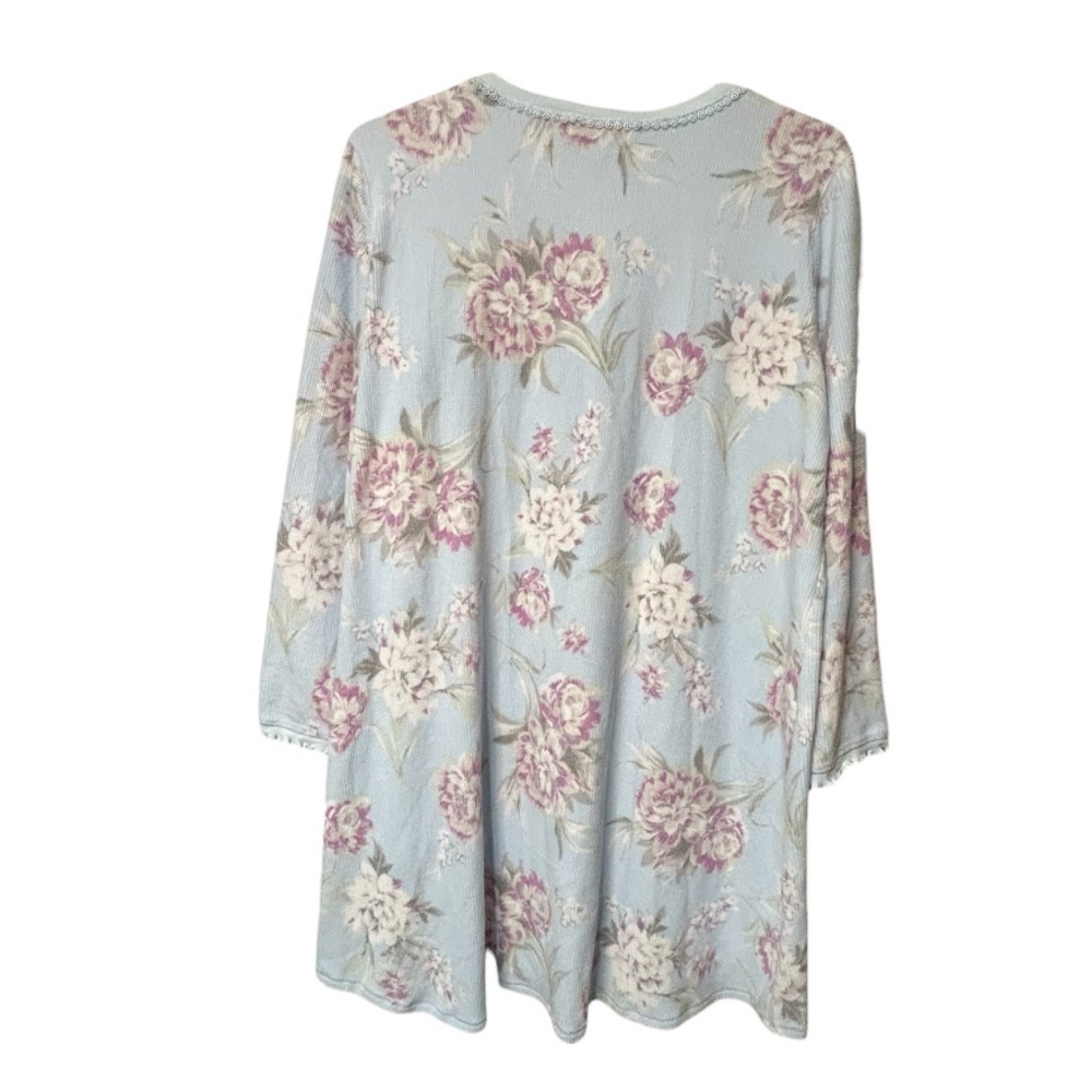 Miss Elaine waffle knit cottage core nightgown - Picture 3 of 6